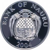 (№2004km56) Монета Науру 2004 год 10 Dollars (Королевский дворец в Монако)